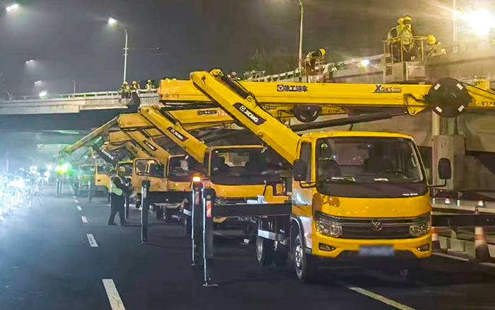 深夜攻堅京城高架！ 徐工高空車集結市政道路養護一線